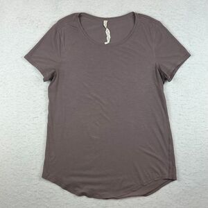 Womens Lululemon Crew Neck Purple Short Sleeve Athletic Tee T-Shirt Size 8‎ GUC